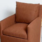 Performance Fabric Dining Armchair - Rolling with Casters