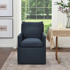Performance Fabric Dining Armchair - Rolling with Casters