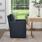 Performance Fabric Dining Armchair - Rolling with Casters