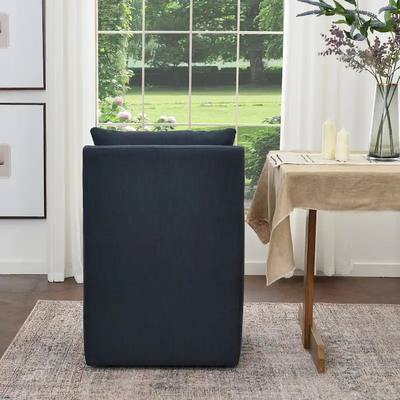 Performance Fabric Dining Armchair - Rolling with Casters