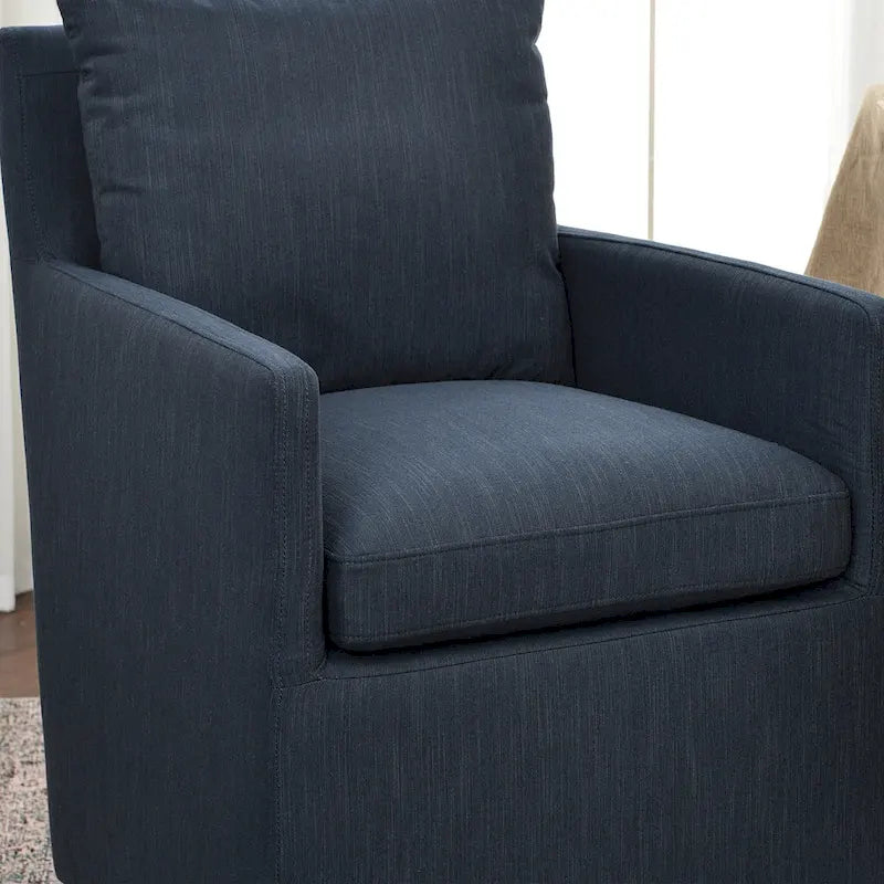 Performance Fabric Dining Armchair - Rolling with Casters