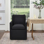 Performance Fabric Dining Armchair - Rolling with Casters