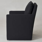Performance Fabric Dining Armchair - Rolling with Casters