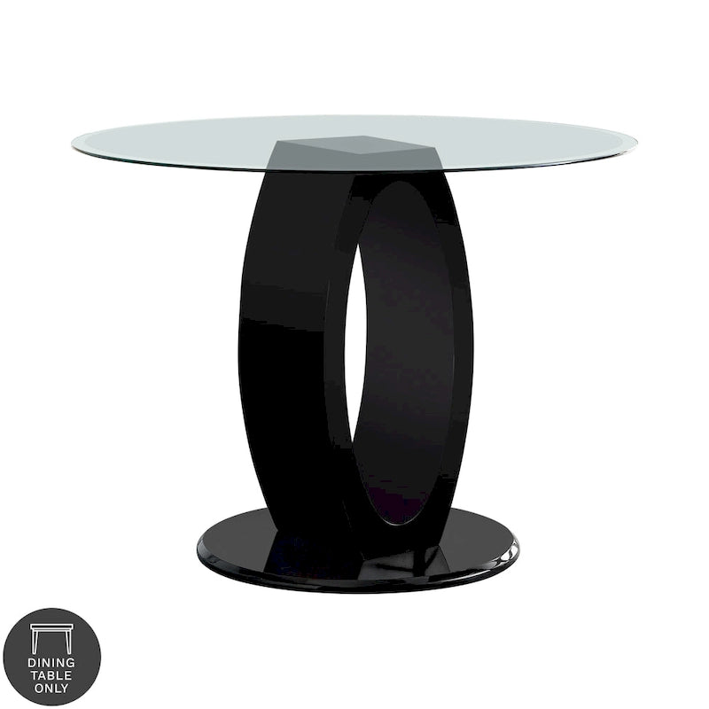 High-Gloss Round Counter Table - 48" - Seats 4