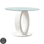 High-Gloss Round Counter Table - 48" - Seats 4