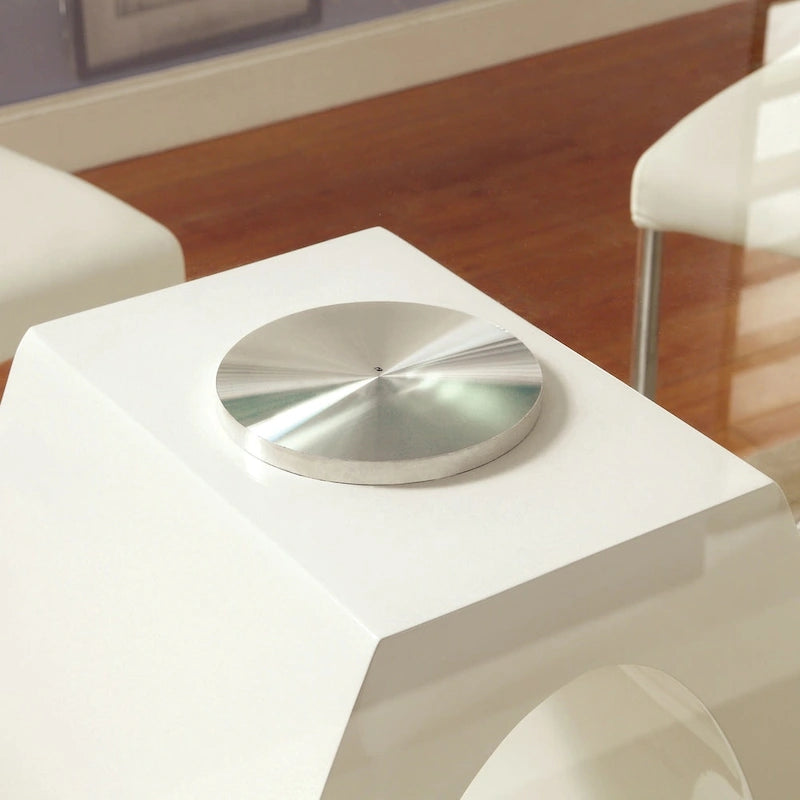 High-Gloss Round Counter Table - 48" - Seats 4