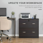 2-Drawer Vertical File Cabinet with Lock, Walnut