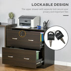 2-Drawer Vertical File Cabinet with Lock, Walnut