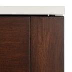 White & Walnut 6-Drawer Dresser - Mid-Century Style