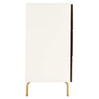 White & Walnut 6-Drawer Dresser - Mid-Century Style