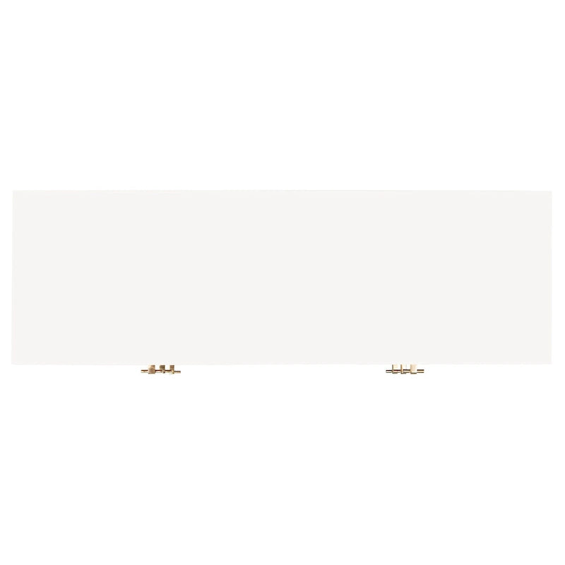 White & Walnut 6-Drawer Dresser - Mid-Century Style