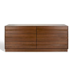 Whitewashed Oak 6-Drawer Dresser - Minimalist Bedroom Storage