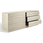 Whitewashed Oak 6-Drawer Dresser - Minimalist Bedroom Storage