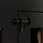 Black Wooden Pet Crate Bench - 47.2" with Cushion