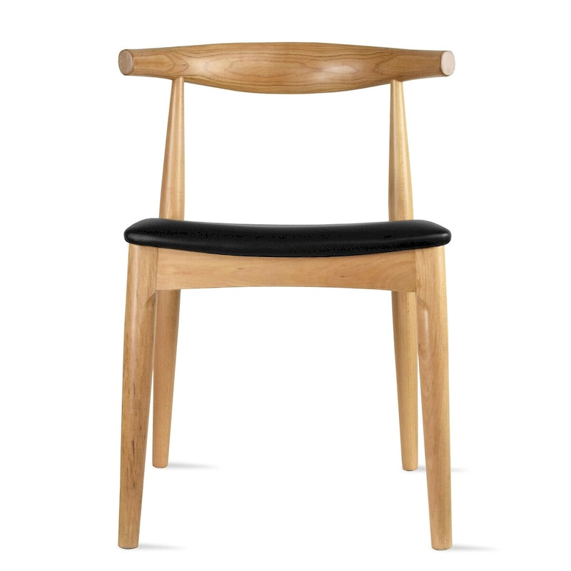 Walnut Wood Dining Chair with PU Leather Cushion