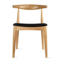 Walnut Wood Dining Chair with PU Leather Cushion