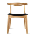 Walnut Wood Dining Chair with PU Leather Cushion