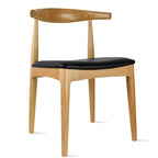 Walnut Wood Dining Chair with PU Leather Cushion