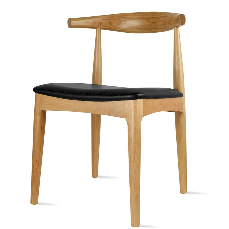 Walnut Wood Dining Chair with PU Leather Cushion