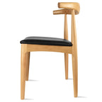 Walnut Wood Dining Chair with PU Leather Cushion