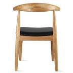 Walnut Wood Dining Chair with PU Leather Cushion