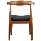 Walnut Wood Dining Chair with PU Leather Cushion