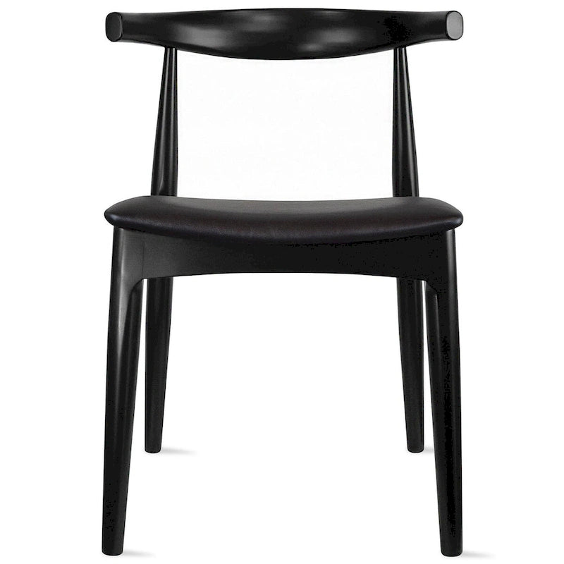 Walnut Wood Dining Chair with PU Leather Cushion