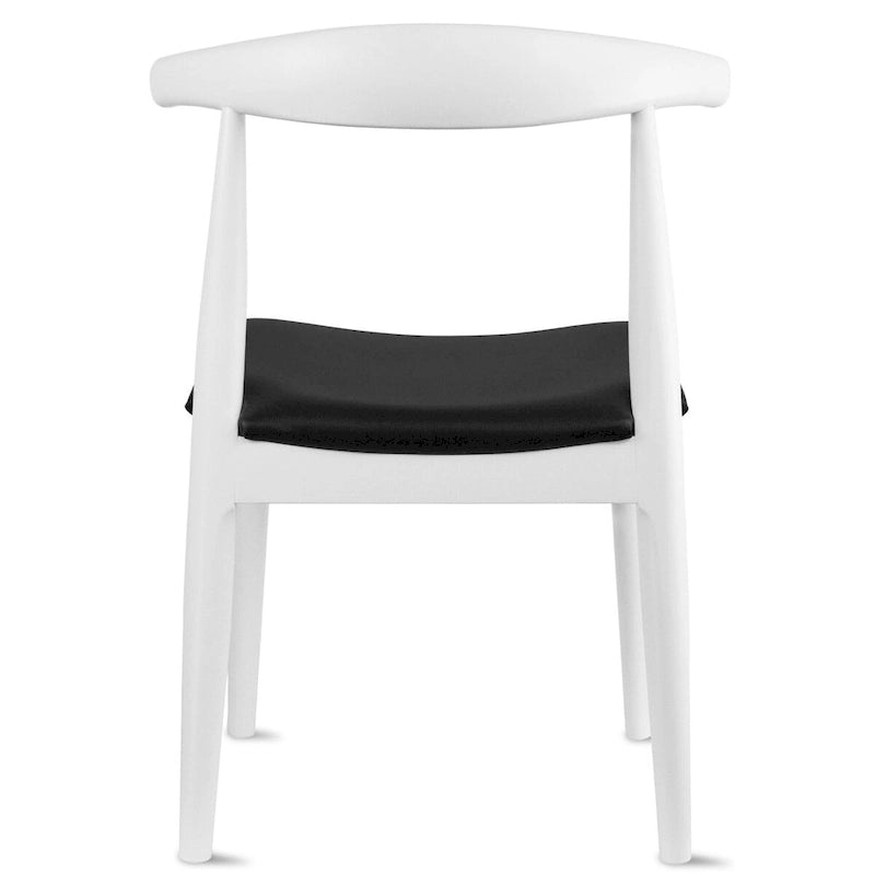 Walnut Wood Dining Chair with PU Leather Cushion