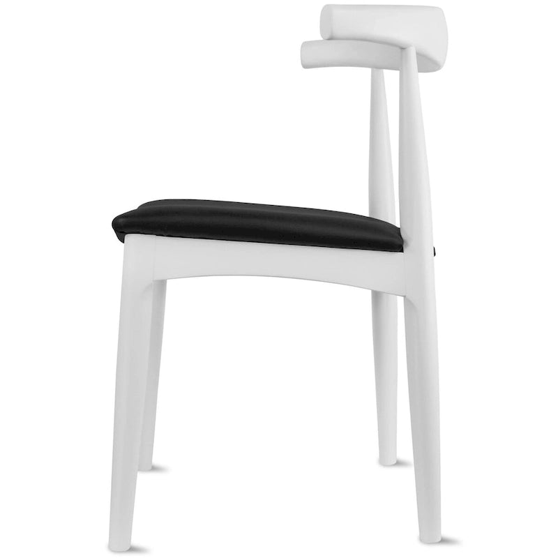 Walnut Wood Dining Chair with PU Leather Cushion