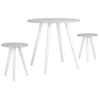 Grey & White Round Dining Set - 3-Piece for 2