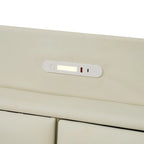 Queen Floating Bed Frame with LED, Storage & USB Ports
