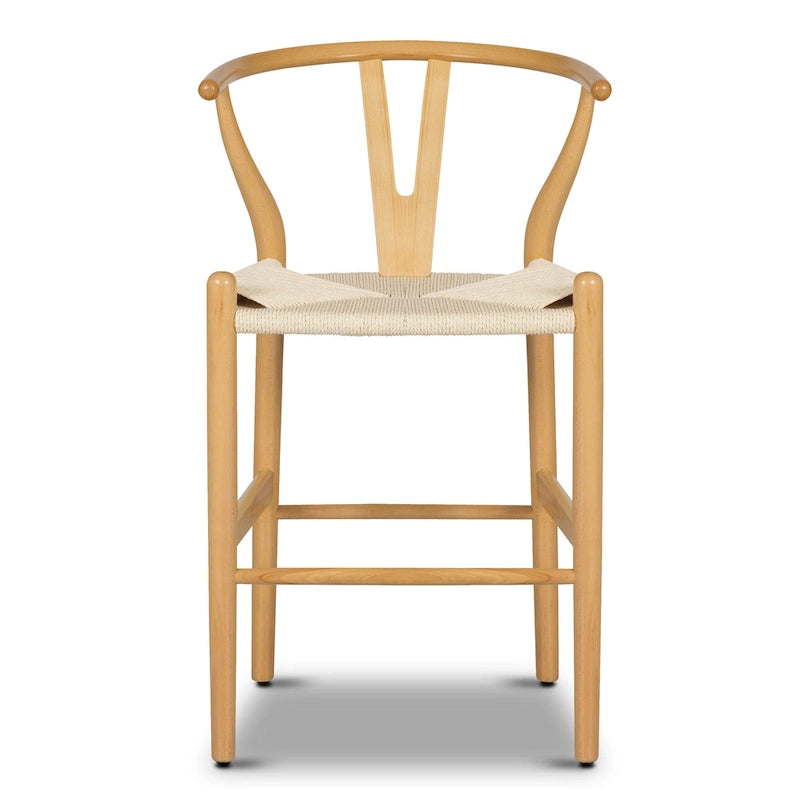 Poly & Bark Weave 23.5 Seat Height Counter Stool - Solid Wood with Woven Seat