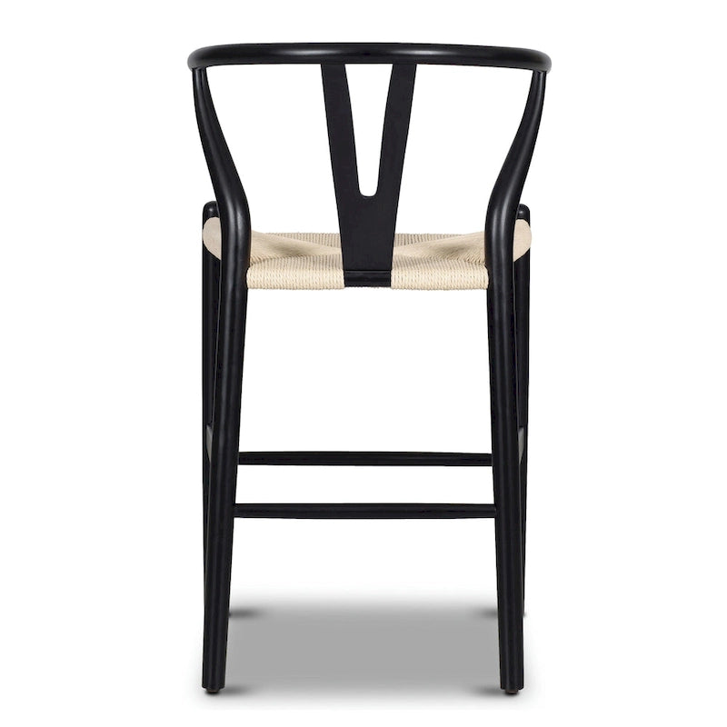 Woven Rope Counter Stool - Natural Wood - 23.5" Height