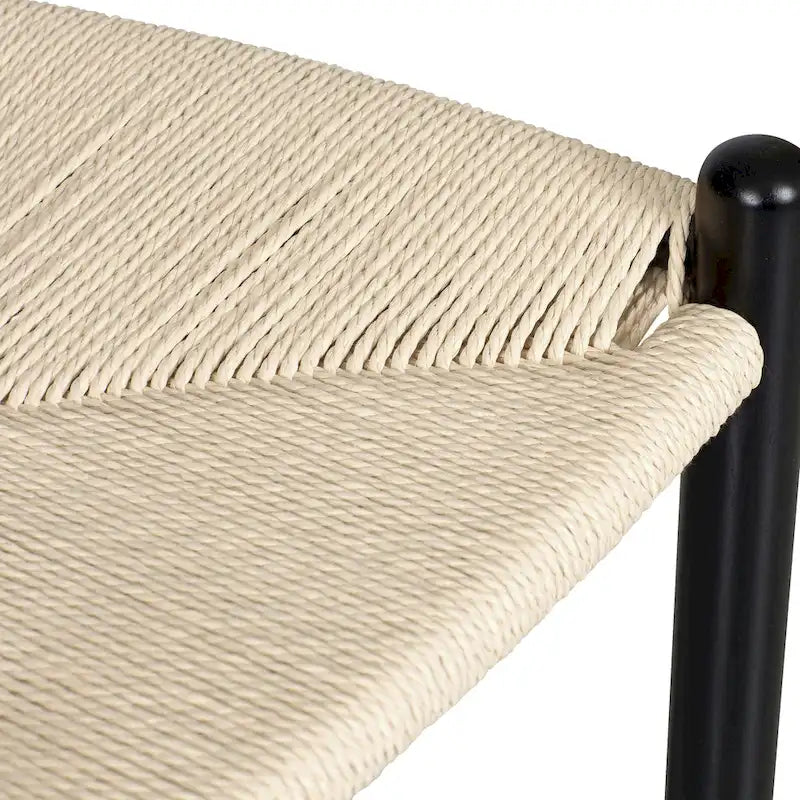 Woven Rope Counter Stool - Natural Wood - 23.5" Height