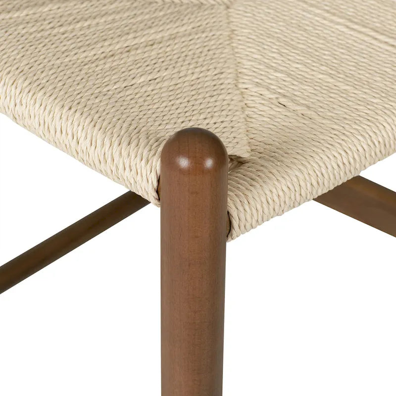 Woven Rope Counter Stool - Natural Wood - 23.5" Height