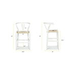 Woven Rope Counter Stool - Natural Wood - 23.5" Height