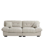 Velvet Cloud Sofa - 89" 3-Seater with Pillows