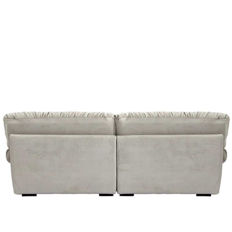 Velvet Cloud Sofa - 89" 3-Seater with Pillows