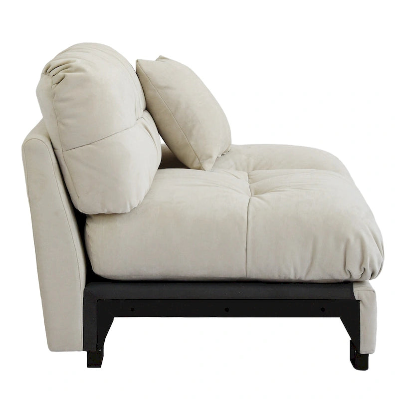 Velvet Cloud Sofa - 89" 3-Seater with Pillows