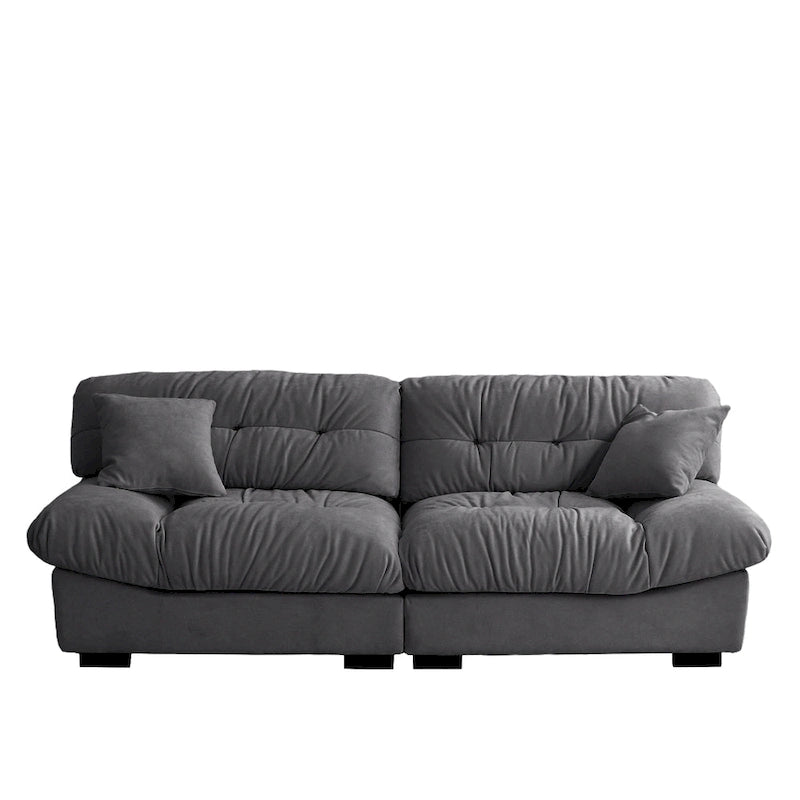 Velvet Cloud Sofa - 89" 3-Seater with Pillows