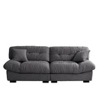 Velvet Cloud Sofa - 89" 3-Seater with Pillows
