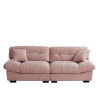 Velvet Cloud Sofa - 89" 3-Seater with Pillows