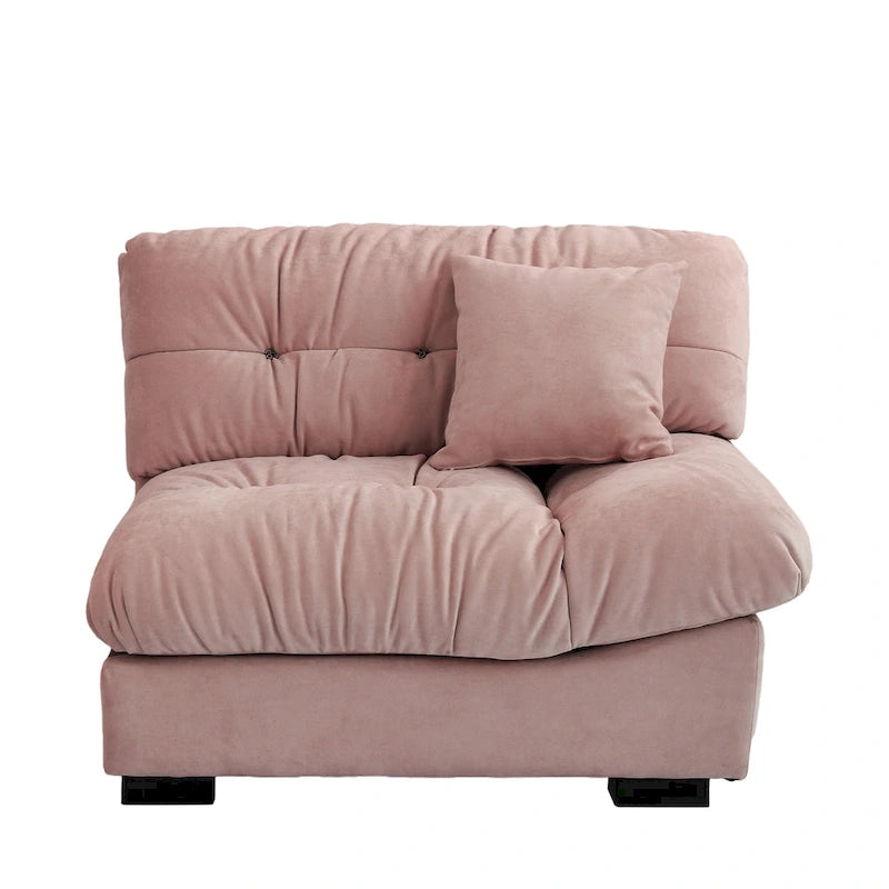 Velvet Cloud Sofa - 89" 3-Seater with Pillows
