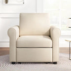 Linen 3-in-1 Convertible Sleeper Chair - Single