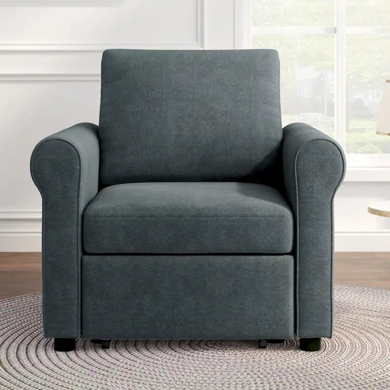 Linen 3-in-1 Convertible Sleeper Chair - Single
