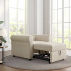 Linen 3-in-1 Convertible Sleeper Chair - Single