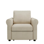 Linen 3-in-1 Convertible Sleeper Chair - Single
