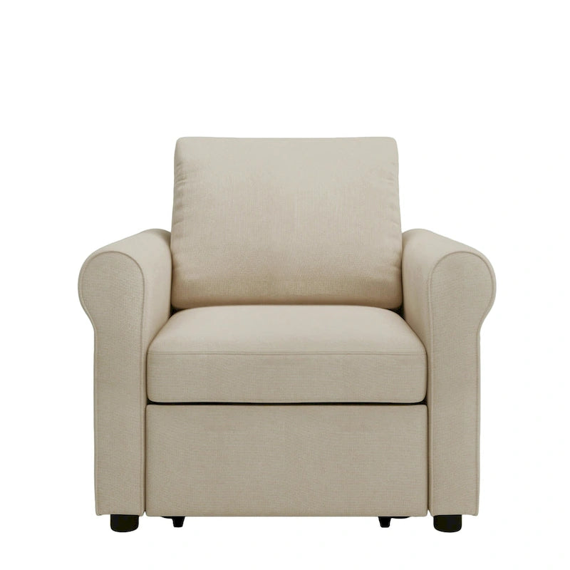 Linen 3-in-1 Convertible Sleeper Chair - Single