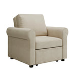 Linen 3-in-1 Convertible Sleeper Chair - Single