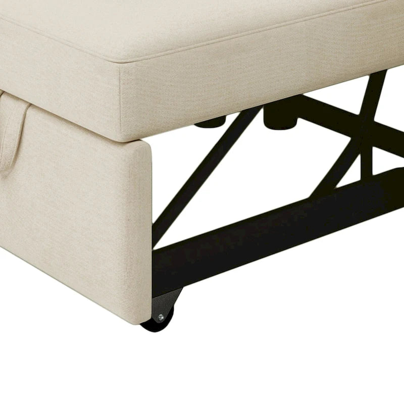 Linen 3-in-1 Convertible Sleeper Chair - Single